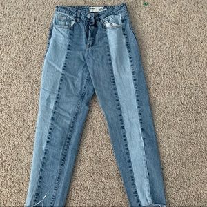 garage two-tone jeans